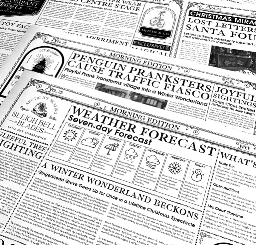 Christmas Newspaper Wrapping Paper