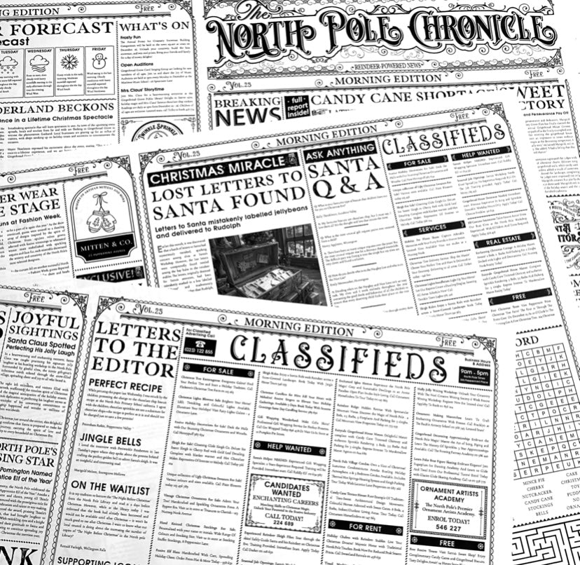 Christmas Newspaper Wrapping Paper