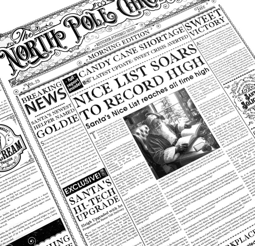 Christmas Newspaper Wrapping Paper