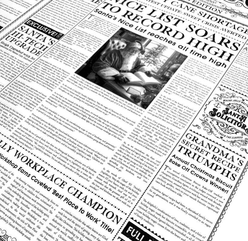 Christmas Newspaper Wrapping Paper